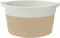 vidaXL - Opbergmand - Ø - 40x25 - cm - katoen - beige - en - wit