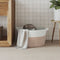 vidaXL - Opbergmand - Ø - 40x25 - cm - katoen - bruin - en - wit