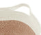 vidaXL - Opbergmand - Ø - 40x25 - cm - katoen - bruin - en - wit