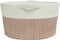 vidaXL - Opbergmand - Ø - 40x25 - cm - katoen - bruin - en - wit