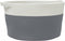 vidaXL - Opbergmand - Ø - 40x25 - cm - katoen - grijs - en - wit