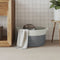 vidaXL - Opbergmand - Ø - 40x25 - cm - katoen - grijs - en - wit
