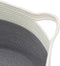 vidaXL - Opbergmand - Ø - 40x25 - cm - katoen - grijs - en - wit