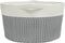 vidaXL - Opbergmand - Ø - 40x25 - cm - katoen - grijs - en - wit