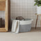 vidaXL - Opbergmand - Ø - 40x25 - cm - katoen - grijs - en - wit