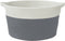 vidaXL - Opbergmand - Ø - 40x25 - cm - katoen - grijs - en - wit