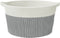 vidaXL - Opbergmand - Ø - 40x25 - cm - katoen - grijs - en - wit