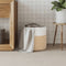 vidaXL - Opbergmand - Ø - 40x35 - cm - katoen - bruin - en - wit