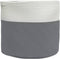 vidaXL - Opbergmand - Ø - 40x35 - cm - katoen - grijs - en - wit