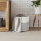 vidaXL - Opbergmand - Ø - 40x35 - cm - katoen - grijs - en - wit