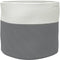 vidaXL - Opbergmand - Ø - 40x35 - cm - katoen - grijs - en - wit
