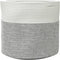 vidaXL - Opbergmand - Ø - 40x35 - cm - katoen - grijs - en - wit