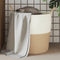 vidaXL - Opbergmand - Ø - 43x38 - cm - katoen - beige - en - wit