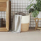 vidaXL - Opbergmand - Ø - 43x38 - cm - katoen - beige - en - wit