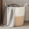 vidaXL - Opbergmand - Ø - 43x38 - cm - katoen - bruin - en - wit