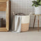 vidaXL - Opbergmand - Ø - 43x38 - cm - katoen - bruin - en - wit