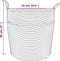 vidaXL - Opbergmand - Ø - 43x38 - cm - katoen - grijs - en - wit