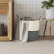 vidaXL - Opbergmand - Ø - 43x38 - cm - katoen - grijs - en - wit