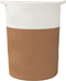vidaXL - Opbergmand - Ø - 49x65 - cm - katoen - bruin - en - wit