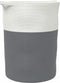 vidaXL - Opbergmand - Ø - 49x65 - cm - katoen - grijs - en - wit