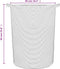 vidaXL - Opbergmand - Ø - 49x65 - cm - katoen - grijs - en - wit