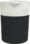vidaXL - Opbergmand - Ø - 49x65 - cm - katoen - zwart - en - wit