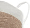 vidaXL - Opbergmand - Ø - 51x33 - cm - katoen - bruin - en - wit