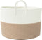 vidaXL - Opbergmand - Ø - 51x33 - cm - katoen - bruin - en - wit