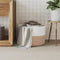vidaXL - Opbergmand - Ø - 51x33 - cm - katoen - bruin - en - wit