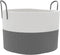 vidaXL - Opbergmand - Ø - 51x33 - cm - katoen - grijs - en - wit