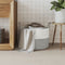 vidaXL - Opbergmand - Ø - 51x33 - cm - katoen - grijs - en - wit