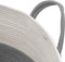 vidaXL - Opbergmand - Ø - 51x33 - cm - katoen - grijs - en - wit