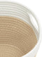 vidaXL - Opbergmanden - 2 - st - Ø - 24x18 - cm - katoen - beige - en - wit
