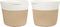vidaXL - Opbergmanden - 2 - st - Ø - 24x18 - cm - katoen - beige - en - wit