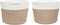 vidaXL - Opbergmanden - 2 - st - Ø - 24x18 - cm - katoen - bruin - en - wit