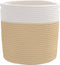 vidaXL - Opbergmanden - 2 - st - Ø - 28x28 - cm - katoen - beige - en - wit