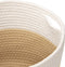 vidaXL - Opbergmanden - 2 - st - Ø - 28x28 - cm - katoen - beige - en - wit