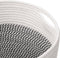 vidaXL - Opbergmanden - 2 - st - Ø - 28x28 - cm - katoen - grijs - en - wit