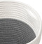 vidaXL - Opbergmanden - 2 - st - Ø - 28x28 - cm - katoen - grijs - en - wit