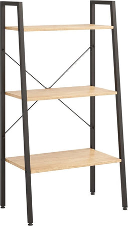 vidaXL - Opbergmeubel - met - 3 - lagen - 56x35x108 - cm - lichtbruin - en - zwart