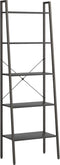 vidaXL - Opbergmeubel - met - 5 - lagen - 56x35x174 - cm - zwart