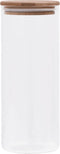 vidaXL - Opbergpotten - met - bamboe - deksel - 6 - st - 1000 - ml - glas
