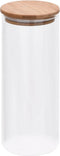 vidaXL - Opbergpotten - met - bamboe - deksel - 6 - st - 1000 - ml - glas