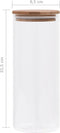 vidaXL - Opbergpotten - met - bamboe - deksel - 6 - st - 1000 - ml - glas