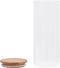 vidaXL - Opbergpotten - met - bamboe - deksel - 6 - st - 1000 - ml - glas