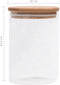 vidaXL - Opbergpotten - met - bamboe - deksels - 4 - st - 800 - ml - glas