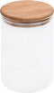 vidaXL - Opbergpotten - met - bamboe - deksels - 4 - st - 800 - ml - glas