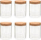vidaXL - Opbergpotten - met - kurken - deksel - 6 - st - 650 - ml - glas