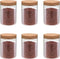 vidaXL - Opbergpotten - met - kurken - deksel - 6 - st - 650 - ml - glas