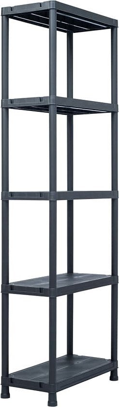 vidaXL - Opbergrek - 125 - kg - 60x30x180 - cm - kunststof - zwart